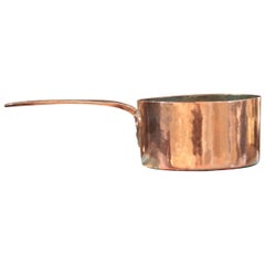 Vintage Early Hammered Copper Sauce Pan