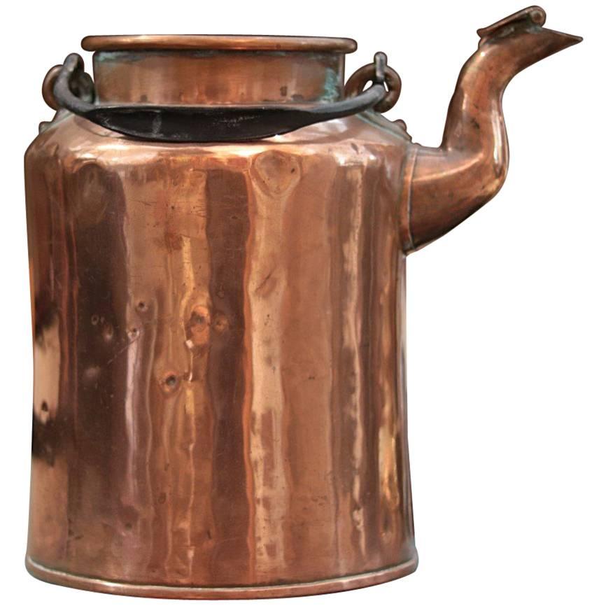 Early Copper Cream Pitcher For Sale