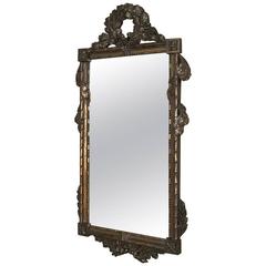 19th Century Italian Neoclassical Hand-Carved Gilded Mirror