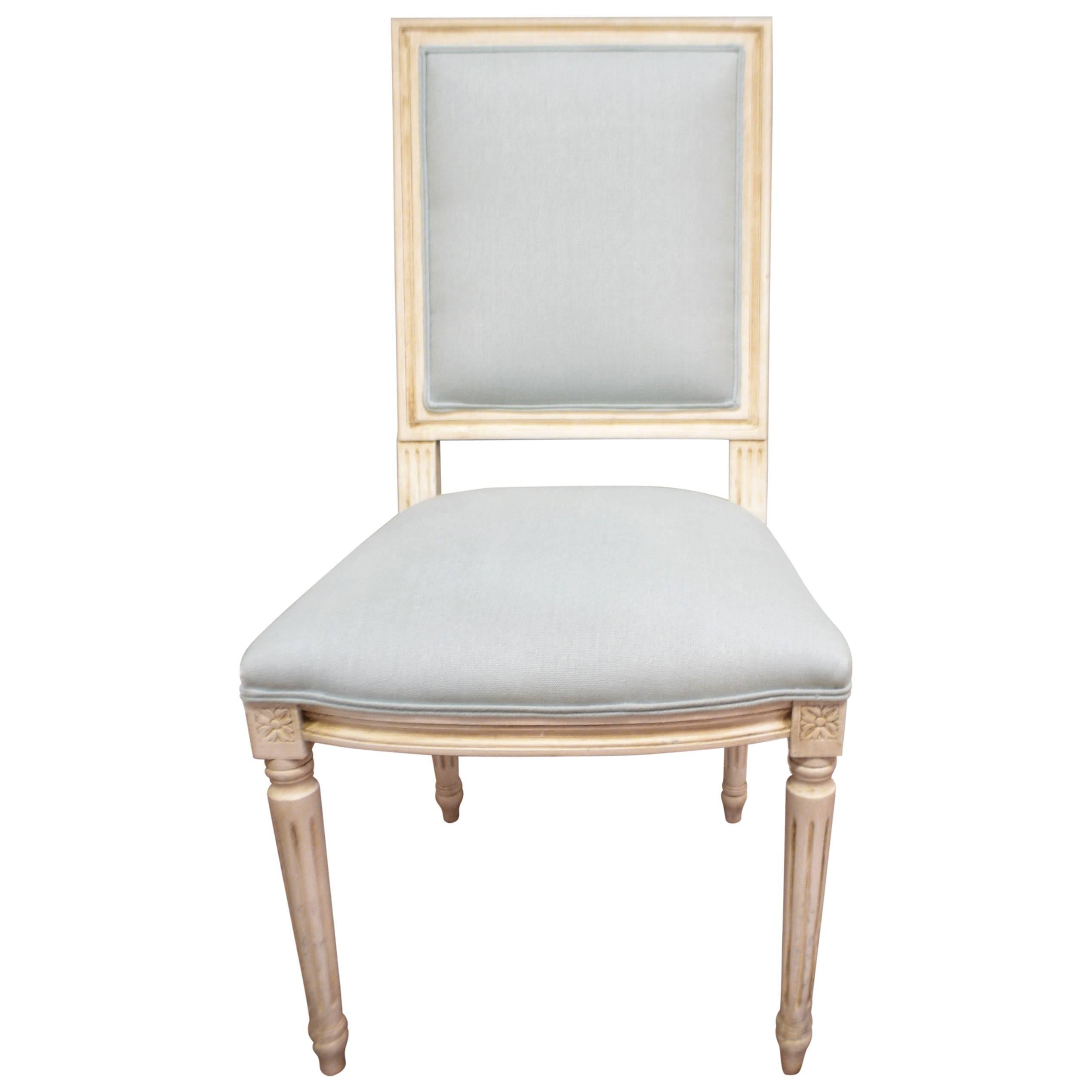 Louis XVI Style Square Back Dining Chair for Custom Order For Sale at