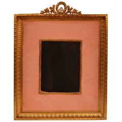 French 19th Century Empire Style Gilt Bronze Picture Frame