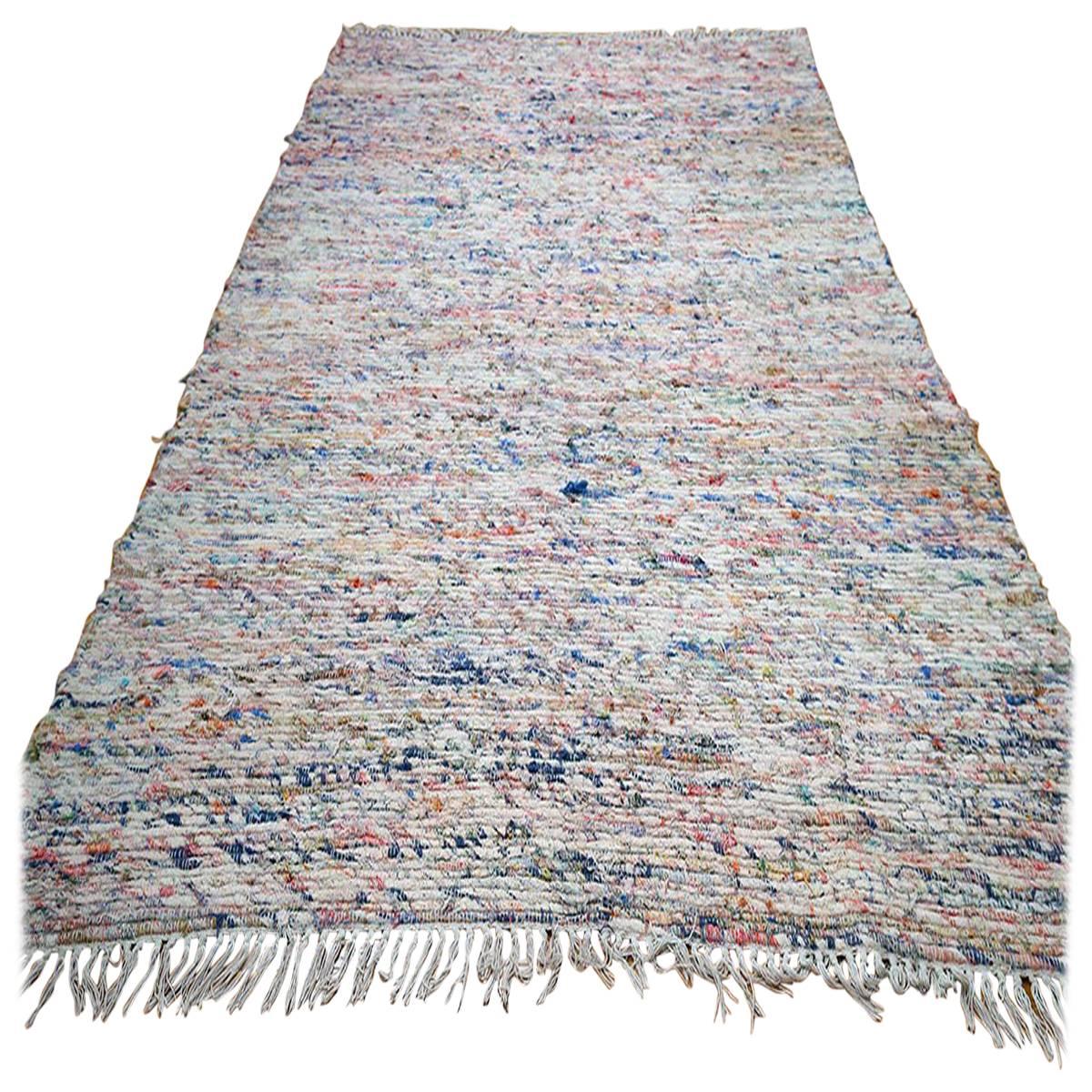 Extremely Rare Rag Rug Formerly Owned by the British Actress Jean Simmons
