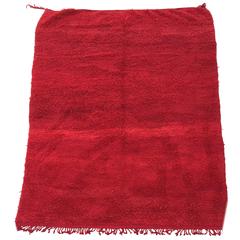 Vintage Red Tribal Moroccan Berber Rug 10