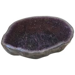 Natural Amethyst Stone Bowl Sculpture