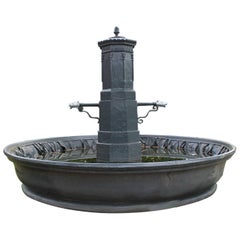 Antique Old Cast Iron Fountain Edge