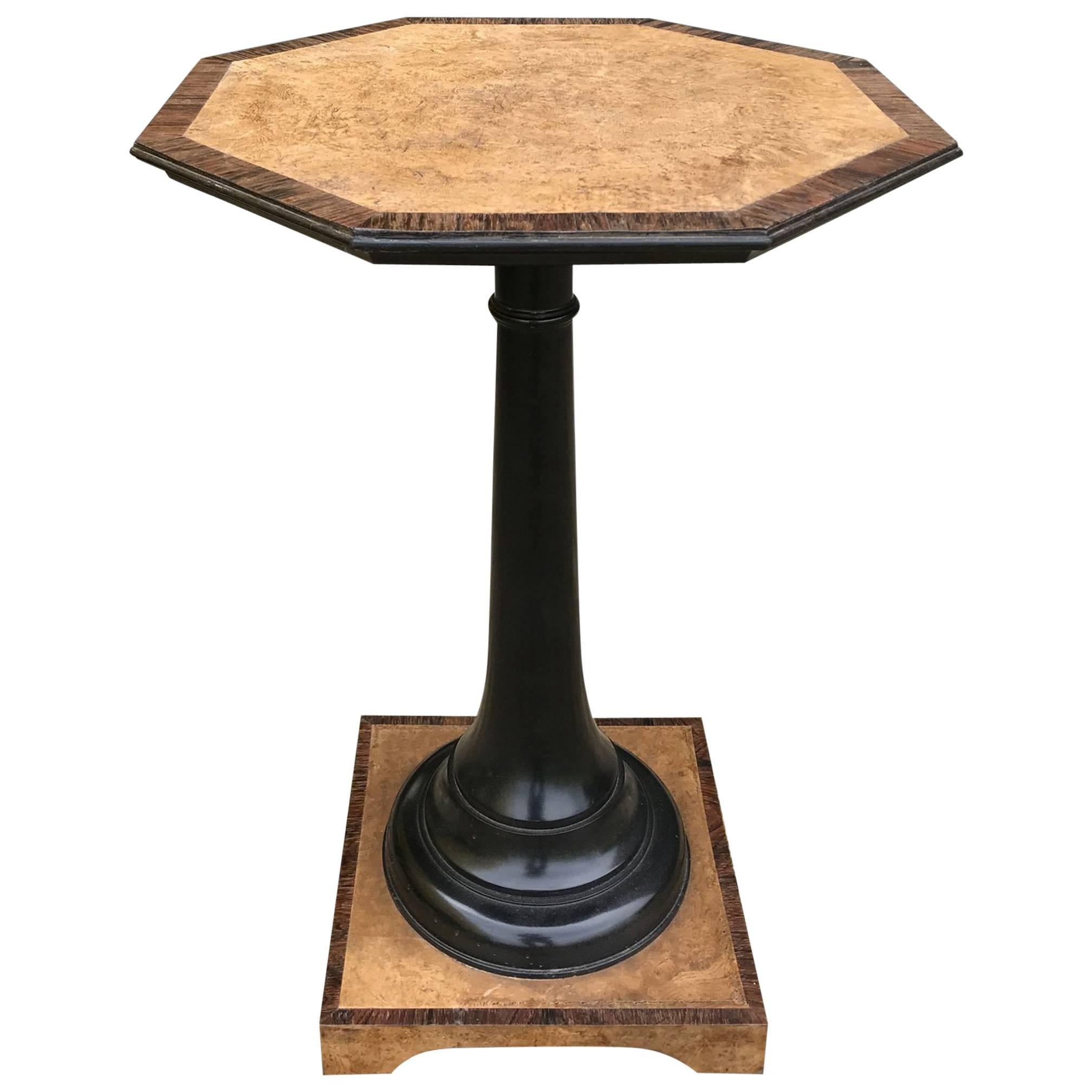 Burr Oak Octagonal Table For Sale