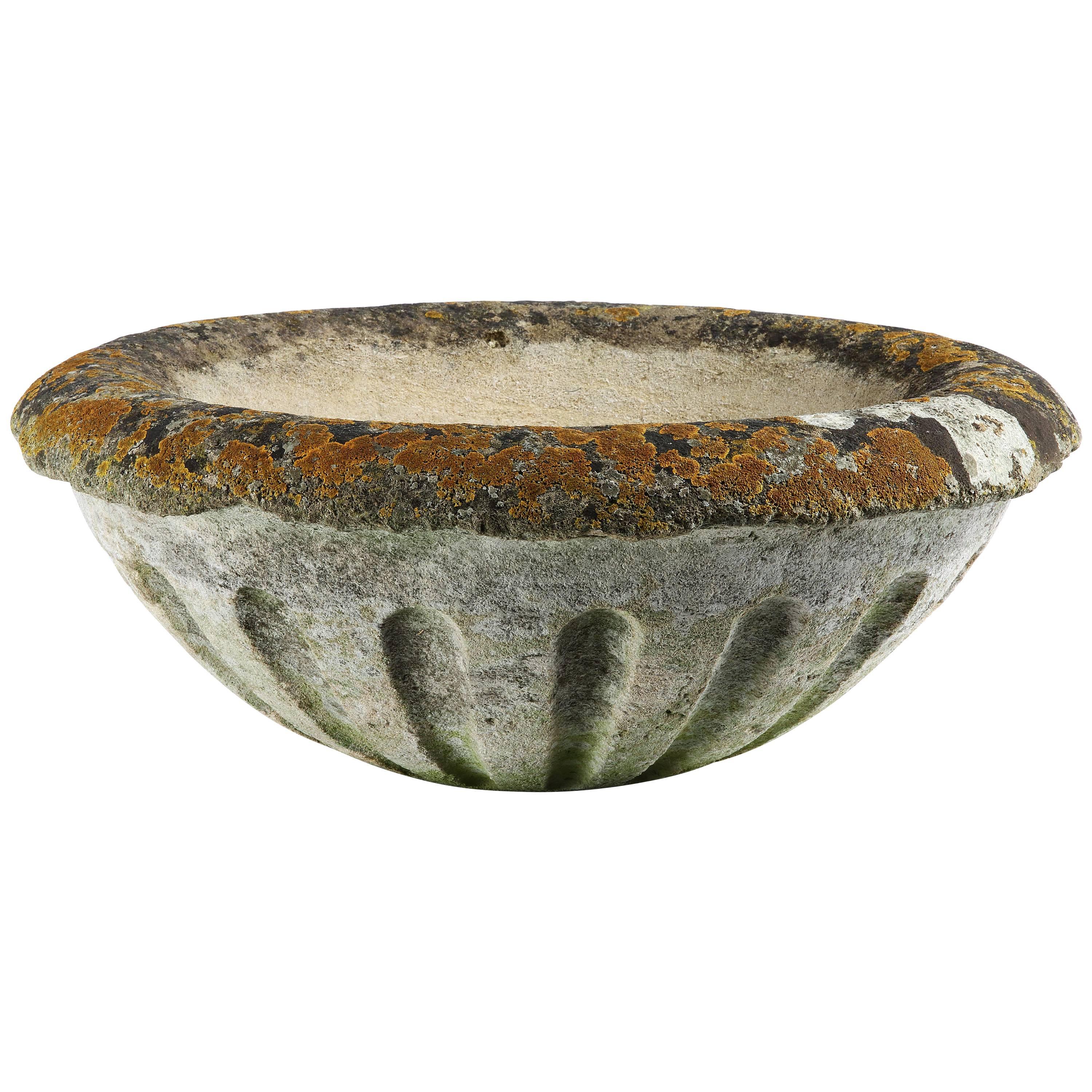 Late 18th Century Cotswold Stone Bowl For Sale