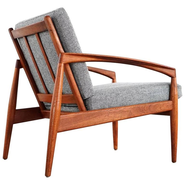 Kai Kristiansen Teak Lounge Paper Knife Chair, circa 1966 Magnus Olesen,  Denmark at 1stDibs