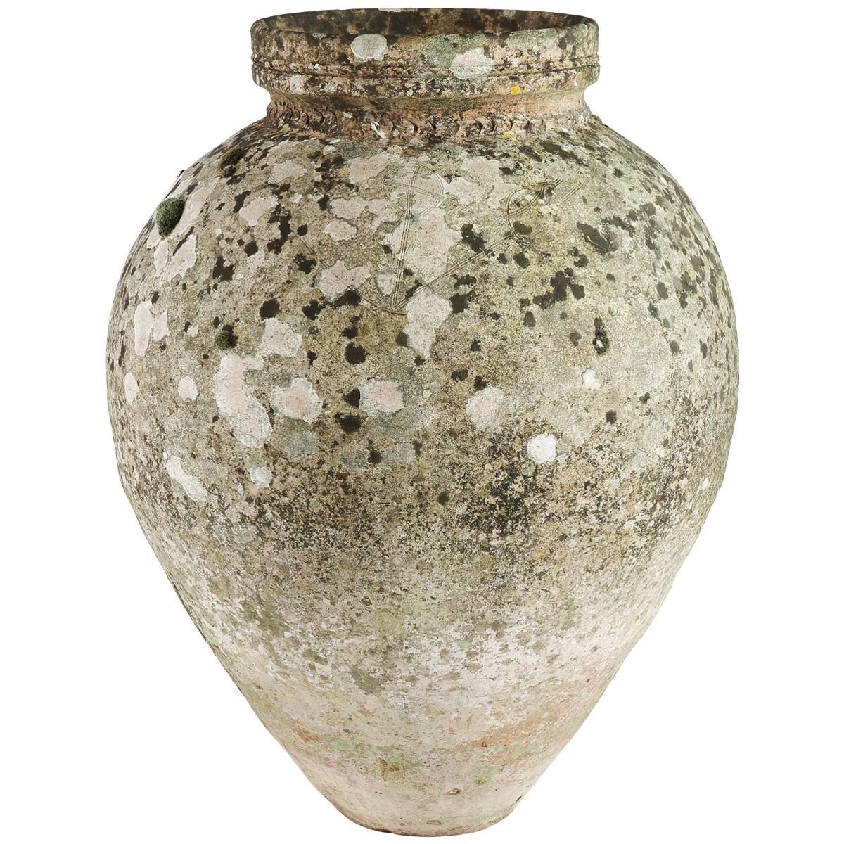 Large 19th Century Ceramic Oil Jar For Sale at 1stDibs