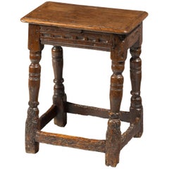 Late 17th Century Oak Joint Stool