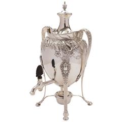 19th Century Victorian Silver Plated Tea Urn