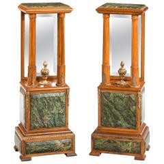 Pair of Louis XVI Style Marble Mounted Stands 12