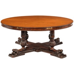 Regency Period Mahogany Extending Circular Table