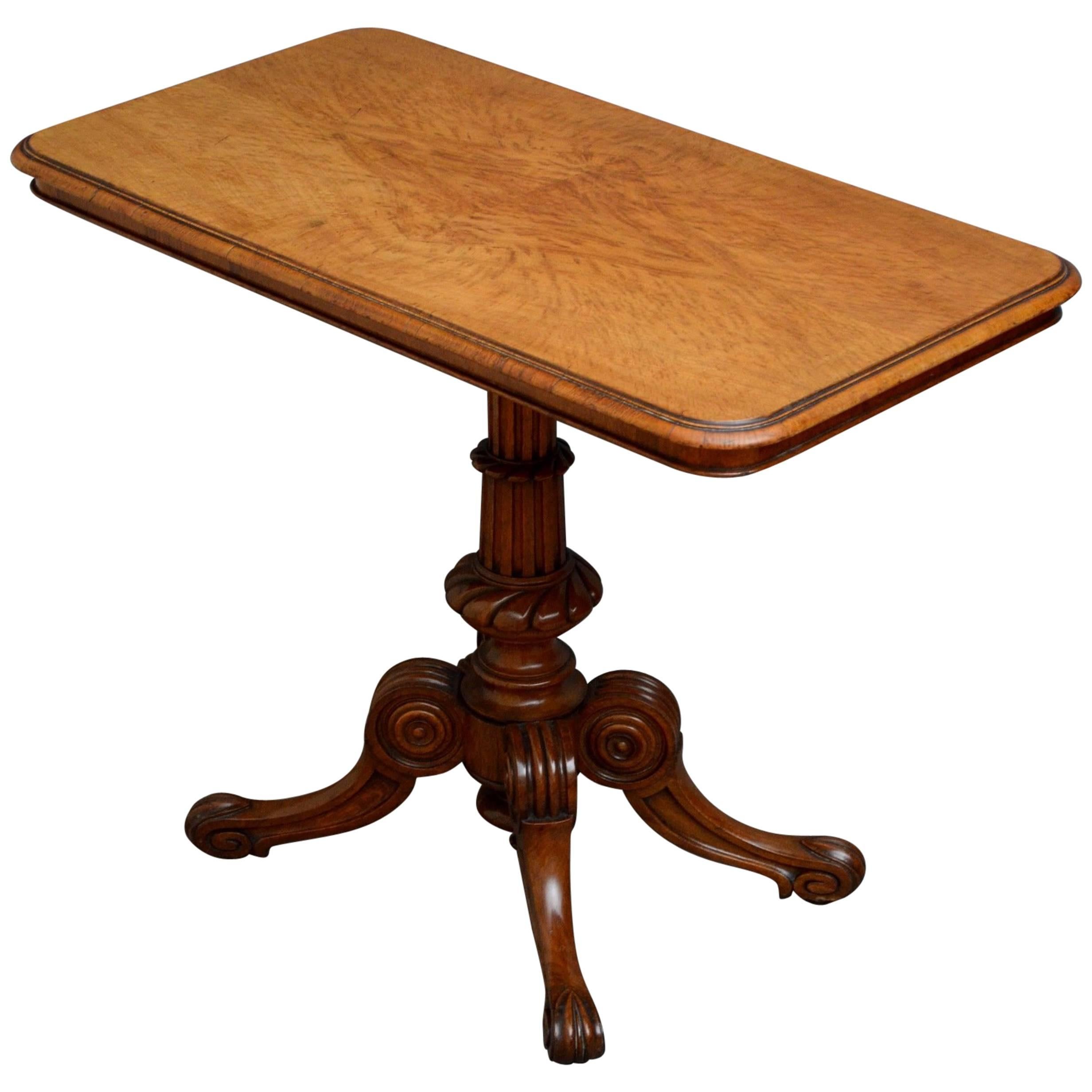 Stylish Victorian Pollard Oak Side Table For Sale