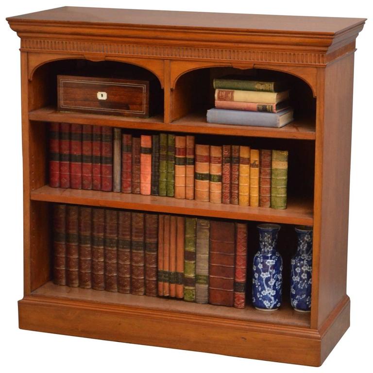 Victorian Solid Walnut Open Bookcase At 1stdibs Victorian Solid Walnut Open Bookcase For