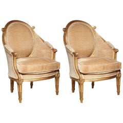 Pair of Italian Louis XVI Bergeres