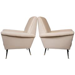 Large Pair of Vintage Italian Armchairs 12
