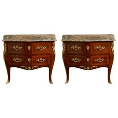 Pair of Louis XV Style Ormolu-Mounted Commodes 1