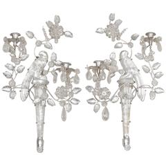Pair of New Rock Crystal Two-Light Sconces in the Manner of Maison Baguès 5