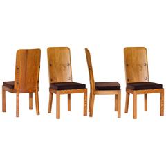 Antique Set of Four High Back 'Lovo' Chairs by Axel Einar Hjorth