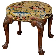 Antique Circular George II Period Mahogany Stool