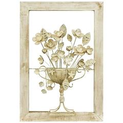 Fine Decorative Three-Dimensional Flowering Urn Panel