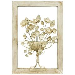 Fine Decorative Three-Dimensional Flowering Urn Panel