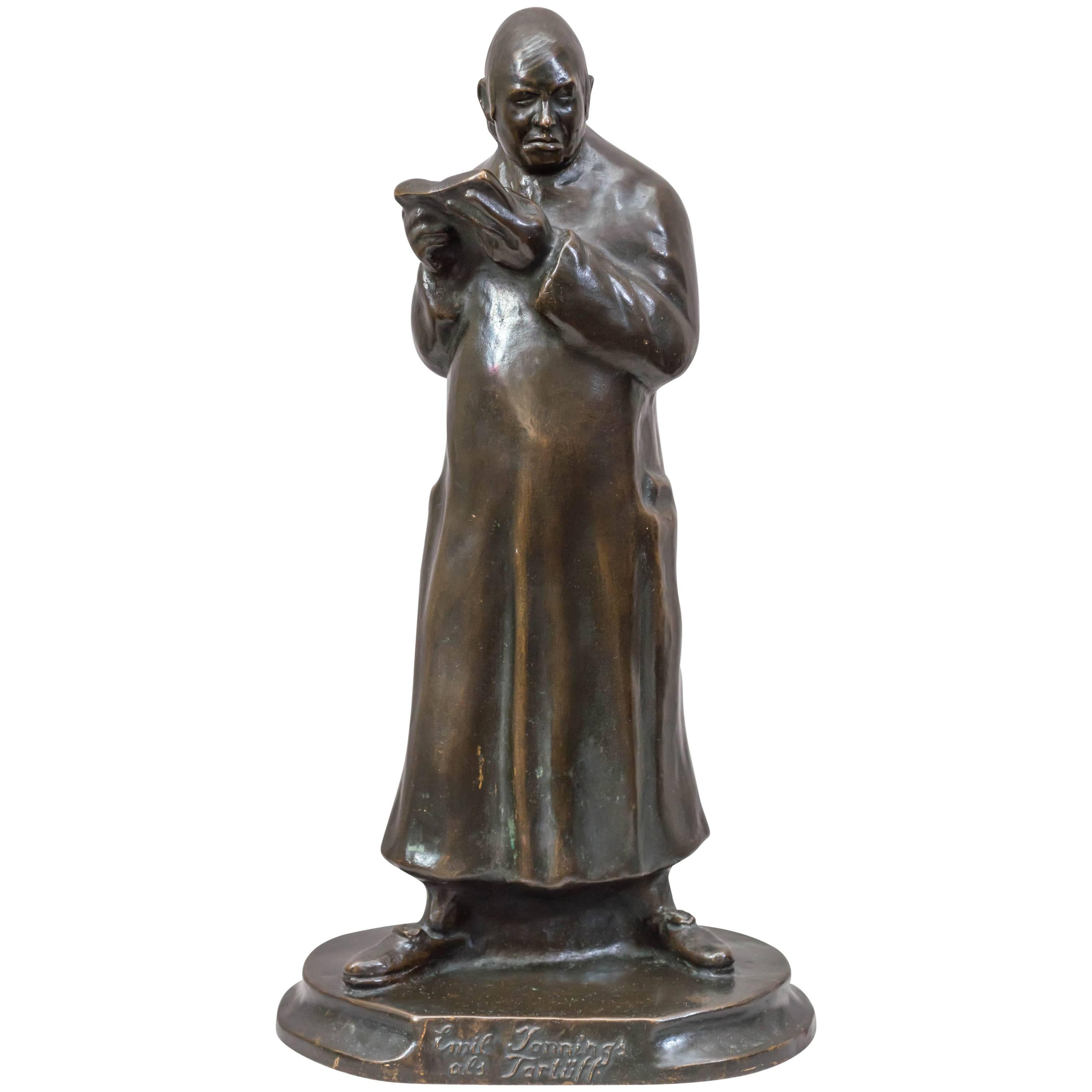 Deutsche Bronzefigur von Emil Jannings, Hollywood und Filmmotive im Angebot