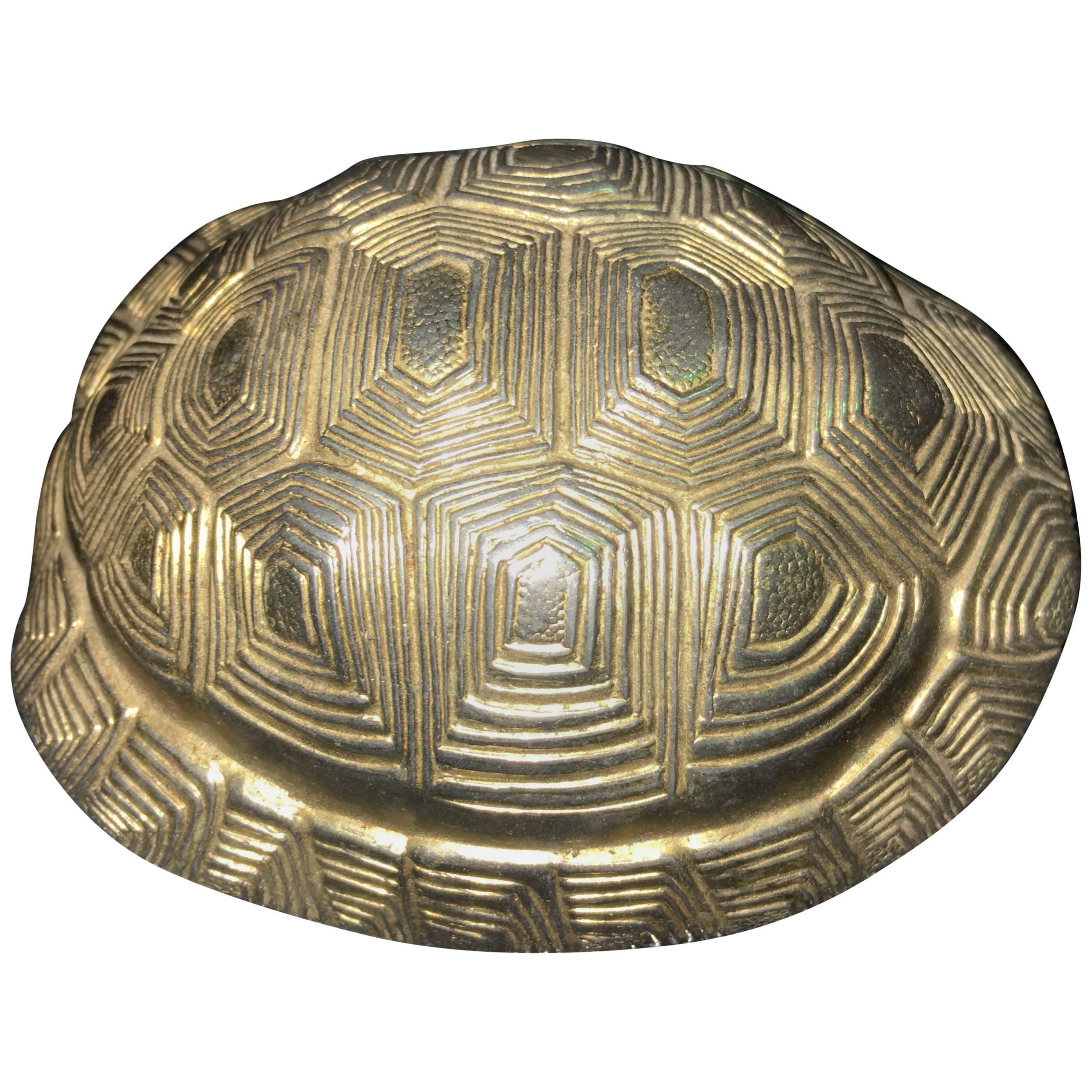 Italian Brass Turtle Shell Sculptural Bottle Opener For Sale