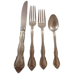Rose Tiara by Gorham Sterling Silver Flatware Set for Eight Service 47 Pieces