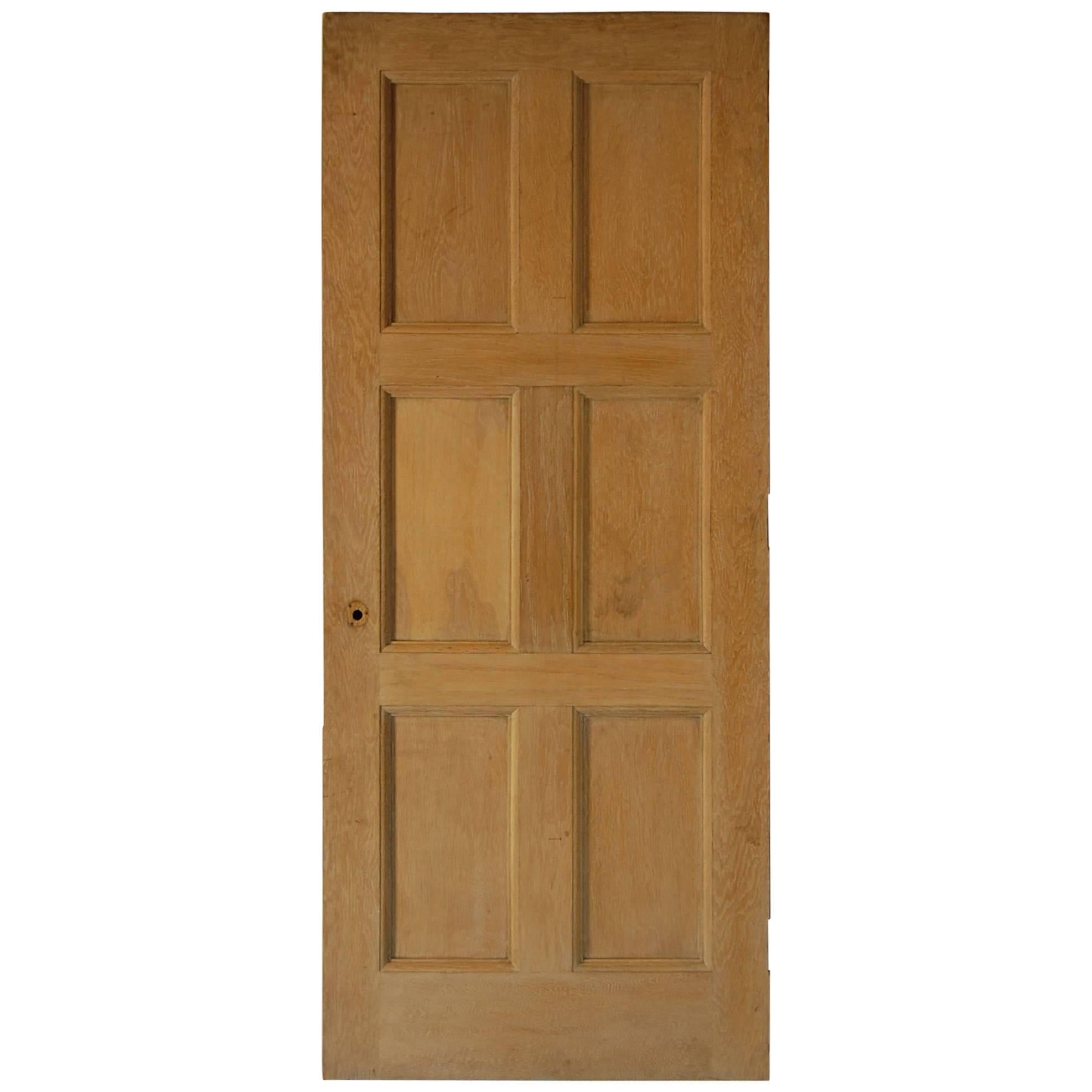 Solid Oak Recessed Panelled Door, circa 1926