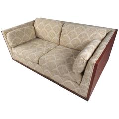 Mid-Century Modern Teak Frame Loveseat by Milo Baughman 3