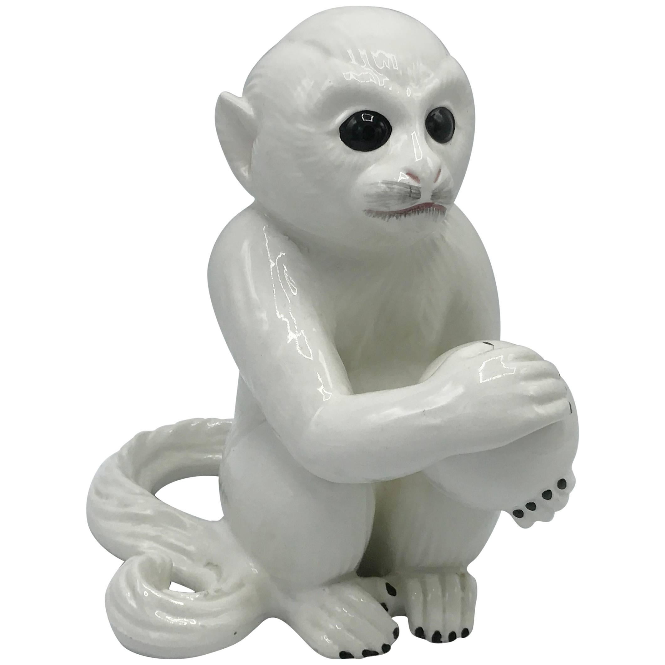 1970s Italian Ceramic Monkey Sculpture