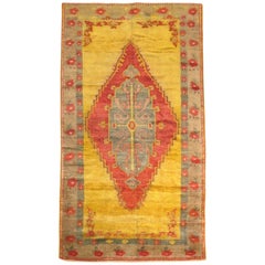 Zabihi Collection Yellow Turkish Gallery Rug