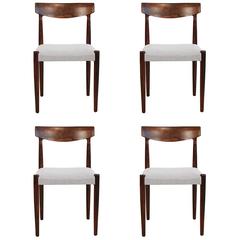 Set of Four Vintage Danish Rosewood Dining Chairs by Knud Faerch