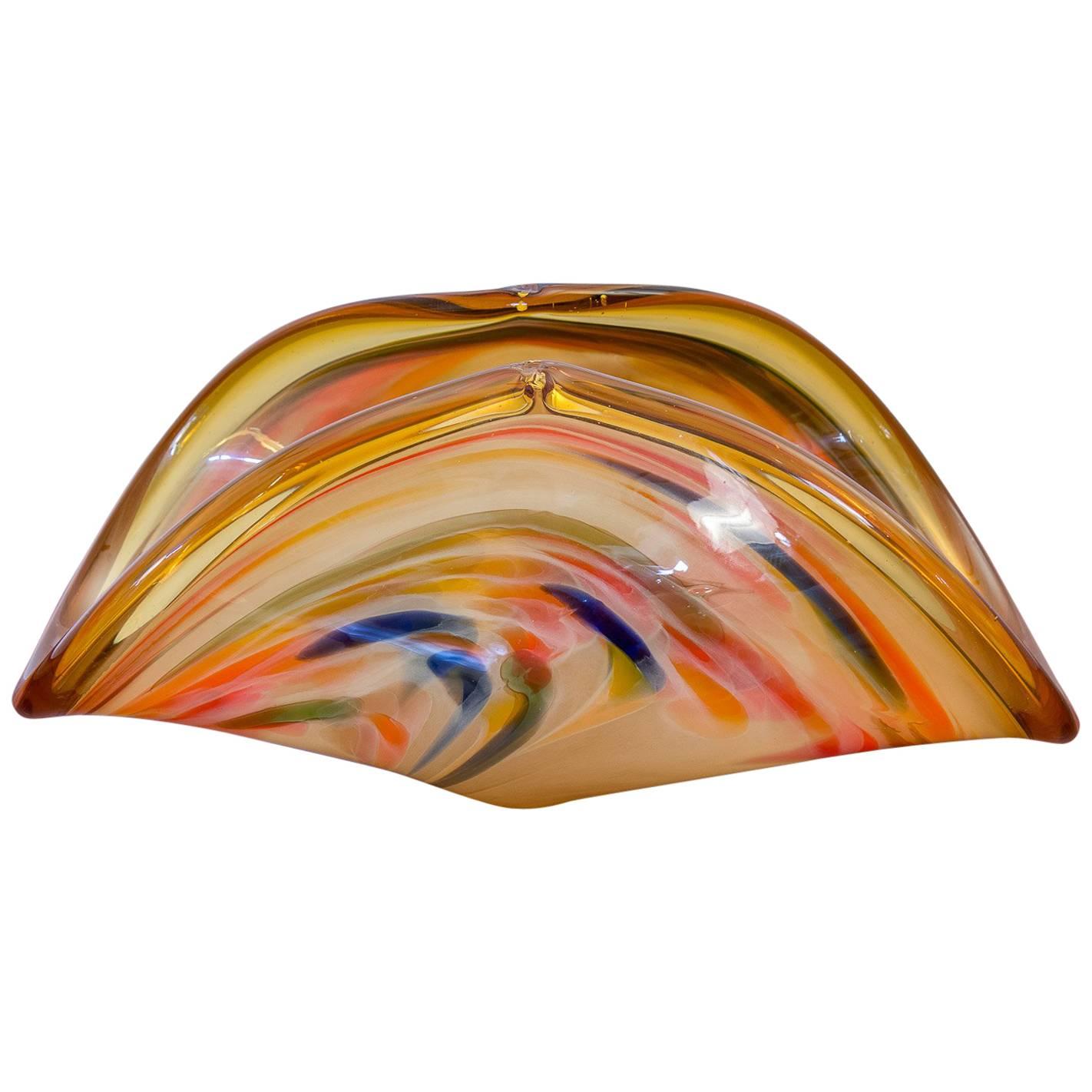 Murano Orange Glass Centrepiece