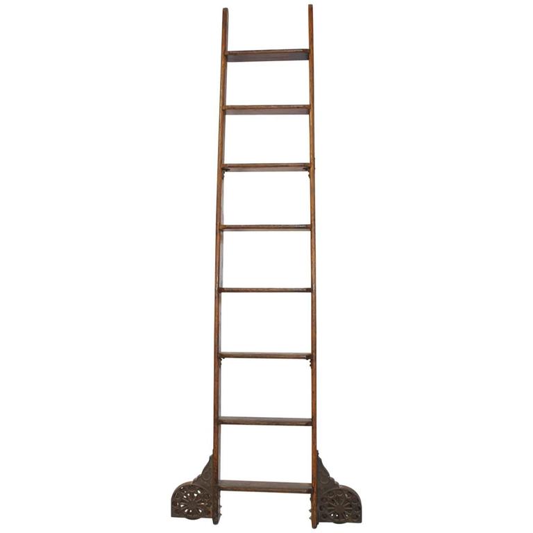 Antique Library Ladder by Coburn Trolley Track Mfg Co For