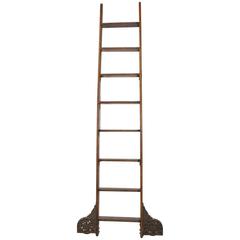 Antique Library Ladder by Coburn Trolley Track Mfg Co