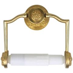 Retro Luxe Sherle Wagner Toilet Tissue Holder 22 K GP