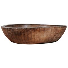 19th Century Extra Large Wooden Bowl