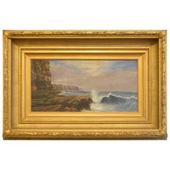 Victorian Oil Painting of Dorset's Jurassic Coast