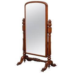 Victorian Mahogany Cheval Mirror 9