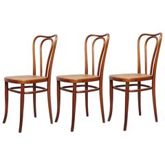 Set of Three J & J. Khon Chairs, circa 1900