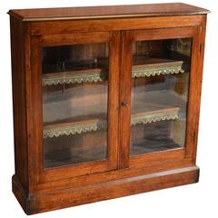 Antique Bookcase Victorian Glazed Display Cabinet