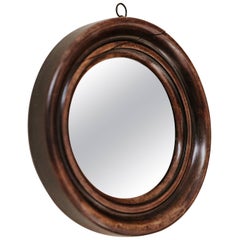 Miroir à cadre en acajou du 19e siècle