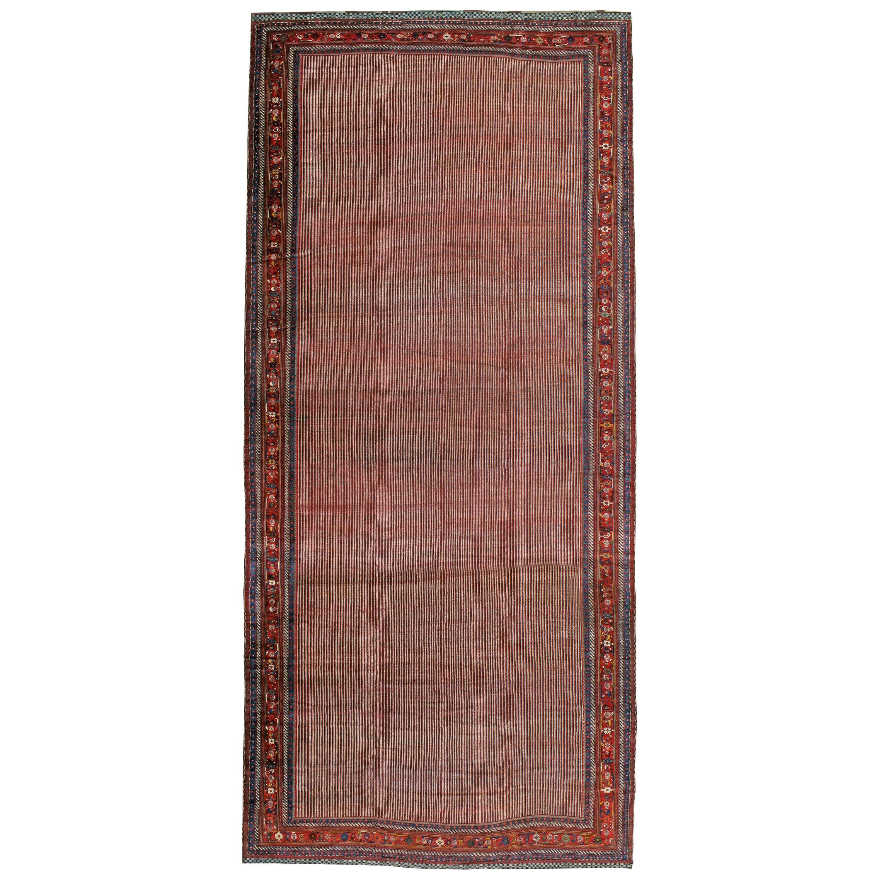 Antique Persian Afshar Carpet For Sale