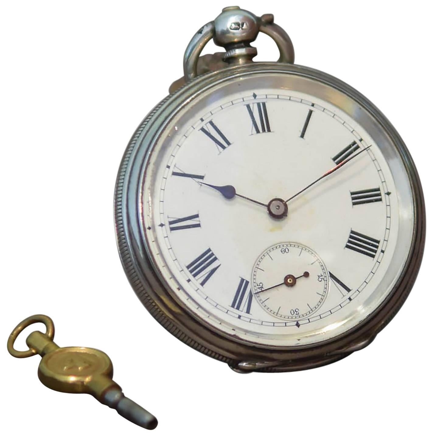 Antique Pocket Watch, Silver Cased Chester, 1884