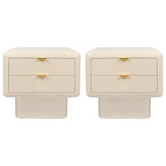 1980s Pair of Nightstands by American Designer and Decorator Steve Chase