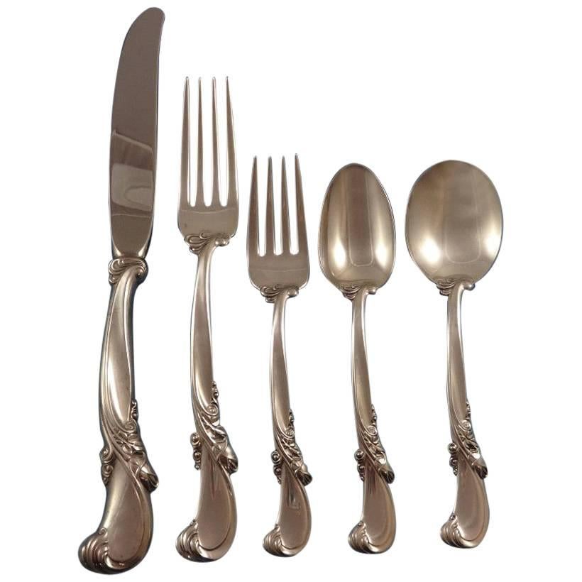 Waltz of Spring by Wallace Sterling Silver Flatware Set Dinner Service 40 Pieces For Sale