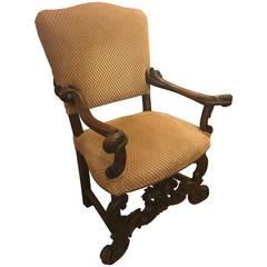 Antique Hand-Carved Italian Baroque Style Armchair 3